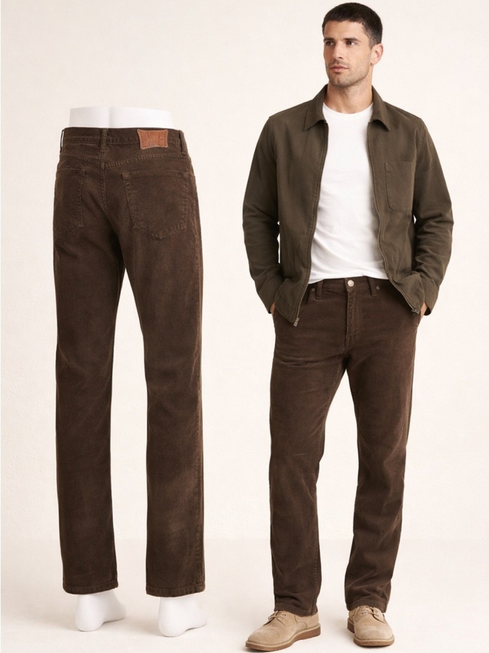 Citizens of Humanity | Corduroy Pants Brown Straight Leg Cotton | Size 31